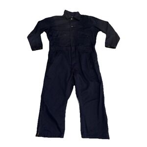 Key Imperial Coveralls Workwear Mechanic Navy Blue Men's Size XL Reg Pockets